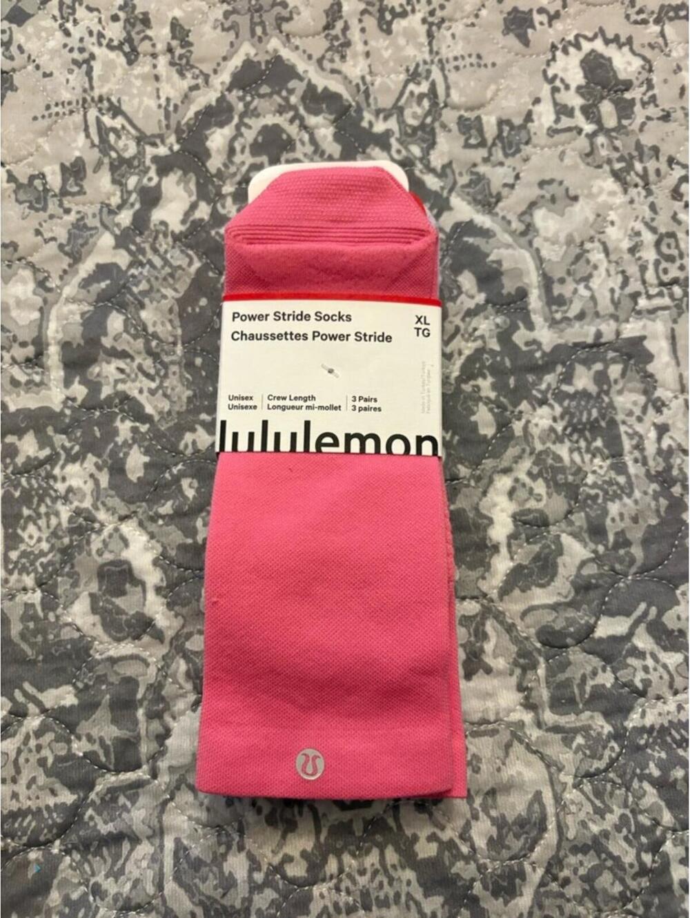NWT lululemon athletica Power Stride Crew Socks - (3-Pack) - XL